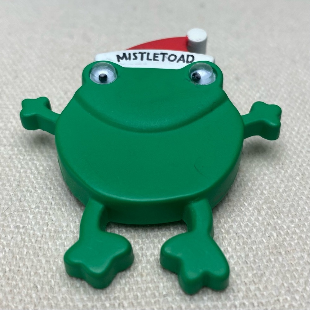 Vintage Hallmark Mistletoad Christmas Brooch Pin